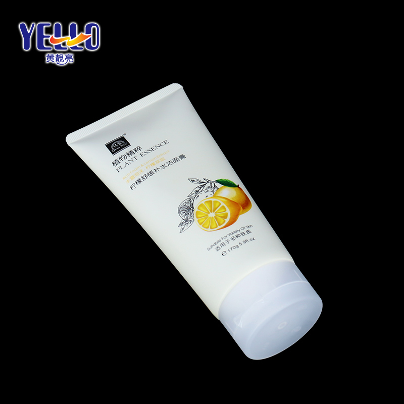 Customs 6OZ Empty PE Cosmetic Facial Cleanser Tubes Packaging , Factory Made Beauty Package