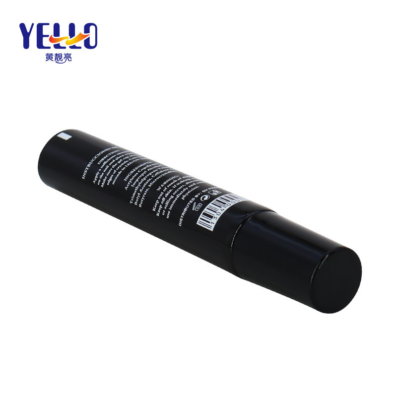 Cosmetic Packaging 15ml 0.5 oz Black Skincare Cream Tube With Nozzle