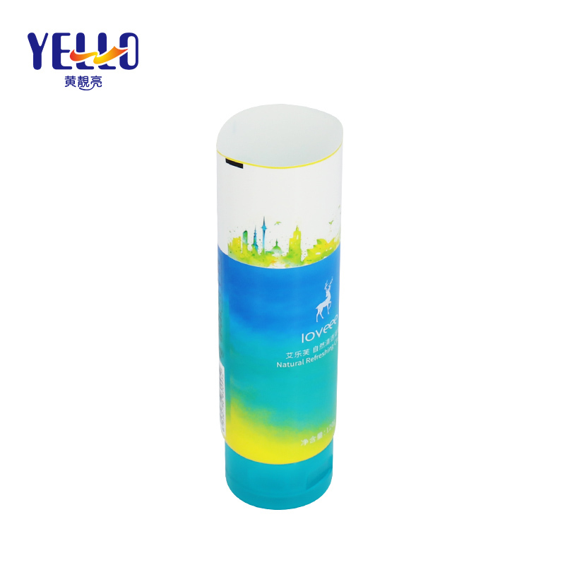 120g Custom Skincare Packaging Blue PE Plastic Lotion Tube