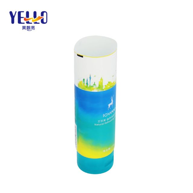 120g Custom Skincare Packaging Blue PE Plastic Lotion Tube