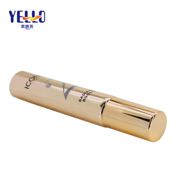 1oz Customized Golden Laminated Moisture Cream Tubes , Plastic Container With Airless Pump