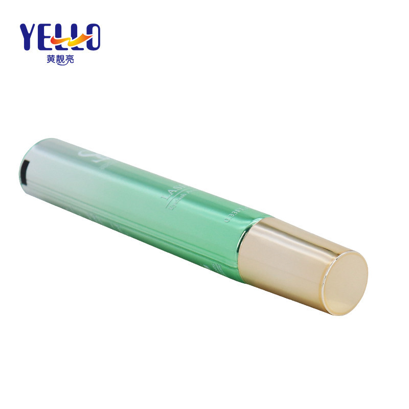 10ml Green Shinny Laminated Massage Tube With Metal Applicator