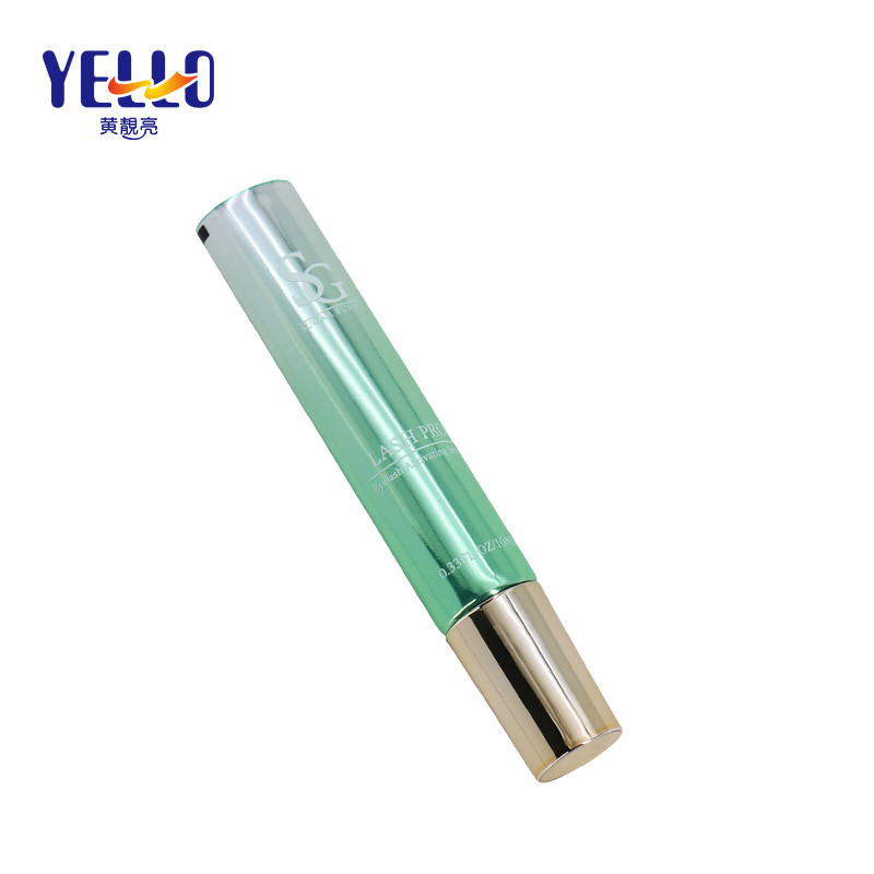 10ml Green Shinny Laminated Massage Tube With Metal Applicator