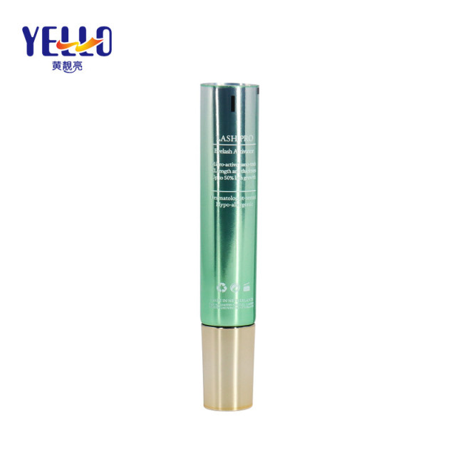 10ml Green Shinny Laminated Massage Tube With Metal Applicator
