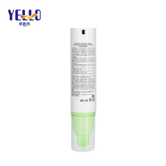 Pump Cosmetic Tubes Green Color Airless Tube 40g Customization