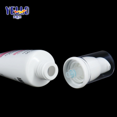 White PE Plastic Cosmetic Lotion Tube Packaging With Airless Pump
