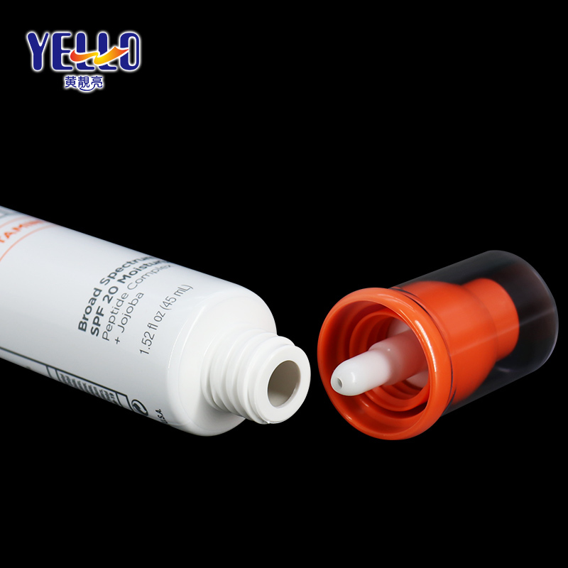 Beauty Packaging Plastic Orange Airless Pump Tube For Essence