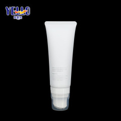 100ml Plastic Soft Squeeze White Matte Cosmetic Lotion Tube With Brush