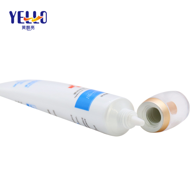 Custom Empty Nozzle Eye Cream Cosmetic Tubes Container With Luxury Acrylic Cap