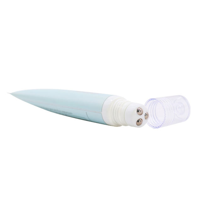 20g Plastic Cosmetic Eye Cream Tube With 3 Roller Ball Massager