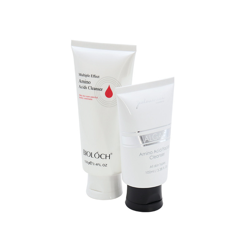 100ml White Plastic Hand Cream Tube With Black Flip Top Cap