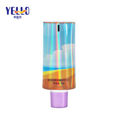 30ml Holographic Oval Cosmetic Cream Tube For Sunscreen