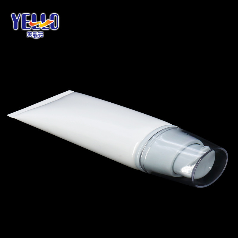 Factory Supply Gloss White Plastic Airless Foundation Lotion Tube