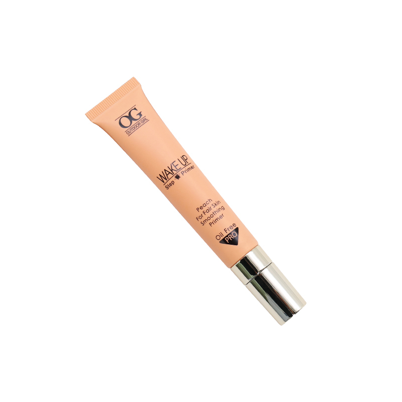 Luxury Orange Empty Plastic Eye Cream Squeeze Tube With Gold Applicator