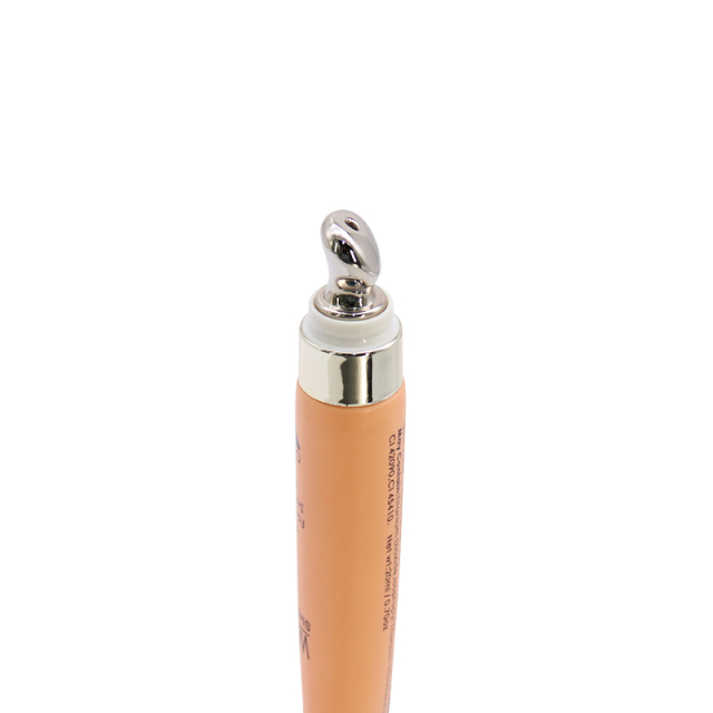 Luxury Orange Empty Plastic Eye Cream Squeeze Tube With Gold Applicator