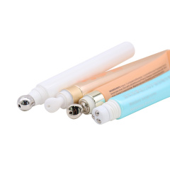 Luxury Orange Empty Plastic Eye Cream Squeeze Tube With Gold Applicator