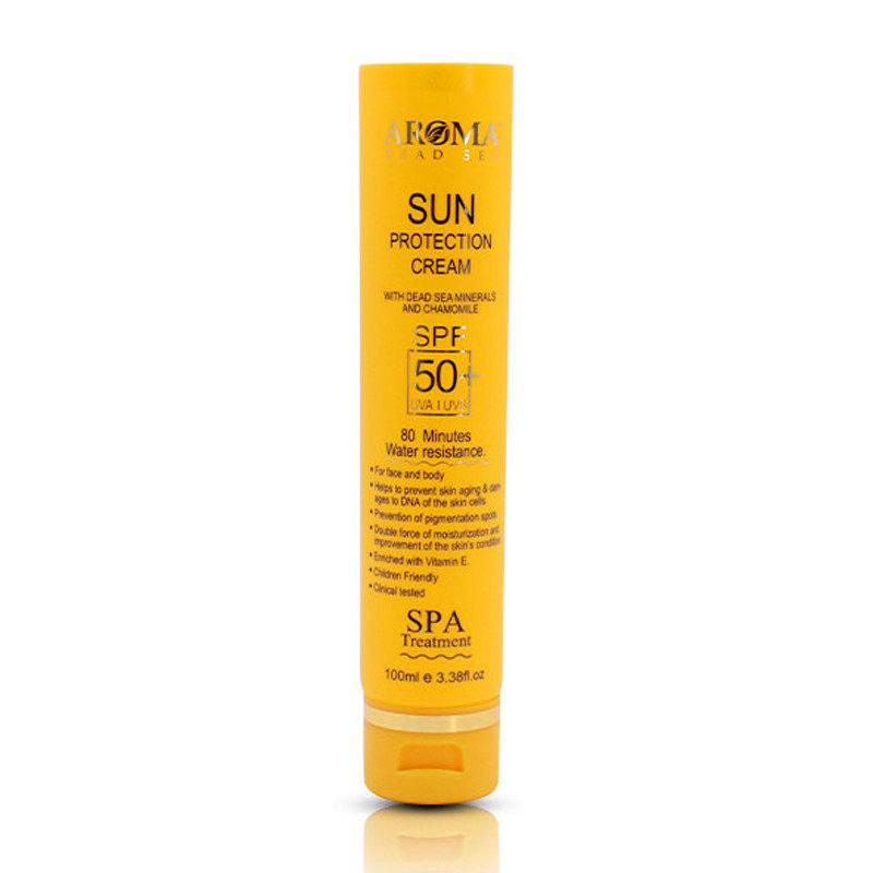 Yellow Color Empty Plastic Sun Screen Squeezing Tubes Packaging