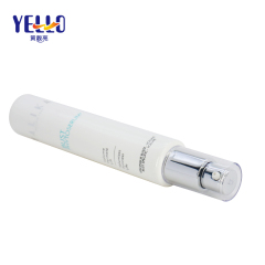 Luxury Plastic Soft Squeeze Eye Cream Tube With Silver Airless Pump