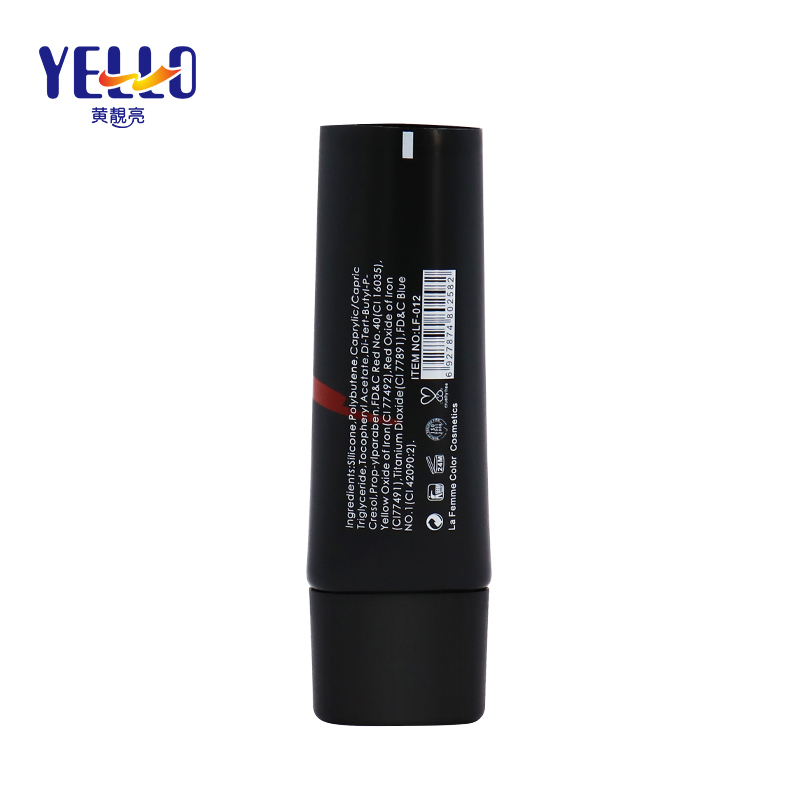 Custom Black 30g 1 OZ Cosmetic Squeeze Tubes For Foundation Primer