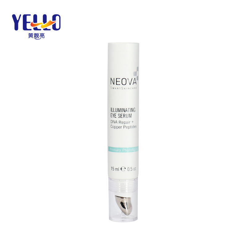 Custom Cosmetic Massage Eye Cream Squeeze Tube With Metal Applicator