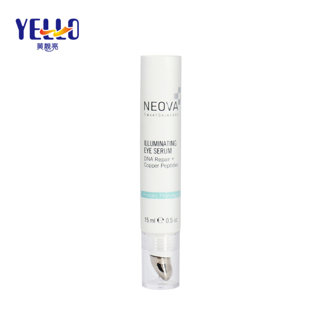 Custom Cosmetic Massage Eye Cream Squeeze Tube With Metal Applicator