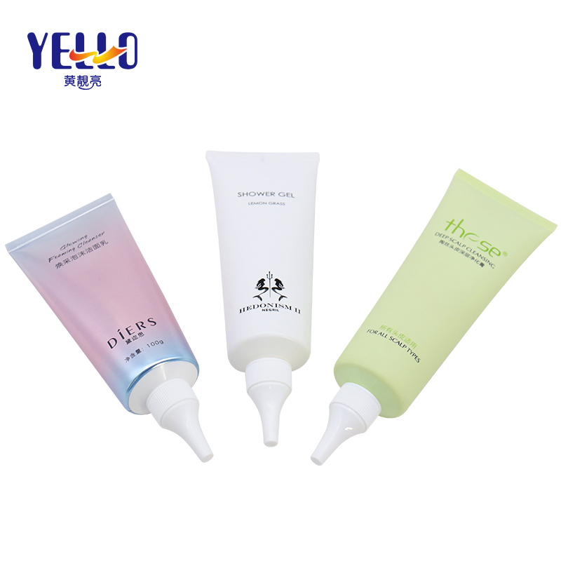 White 120ml Haircare Shampoo Cosmetic Tube With Special Nozzle Cap
