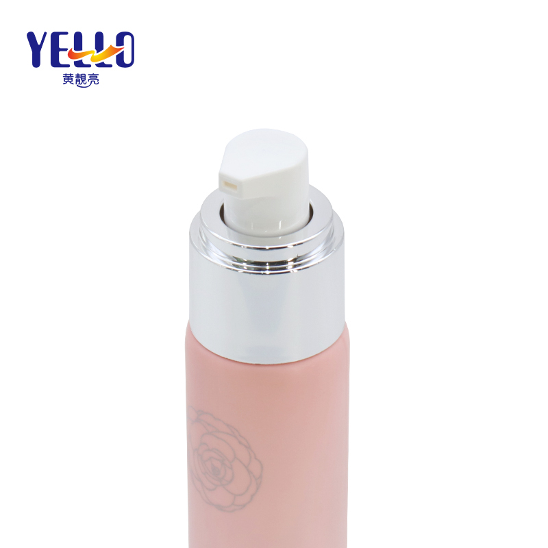 Wholesale Pink Foundation Cosmetic Squeeze PE Tubes With Airless Pump