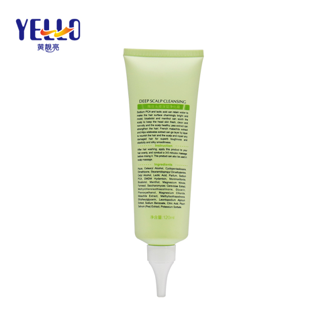 Fast Delivery Green Empty Plastic Squeeze Nozzle Tube For Hair Care