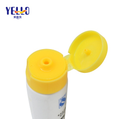 75g White Flip Top Cap Cosmetic Plastic Tubes For Hand Cream