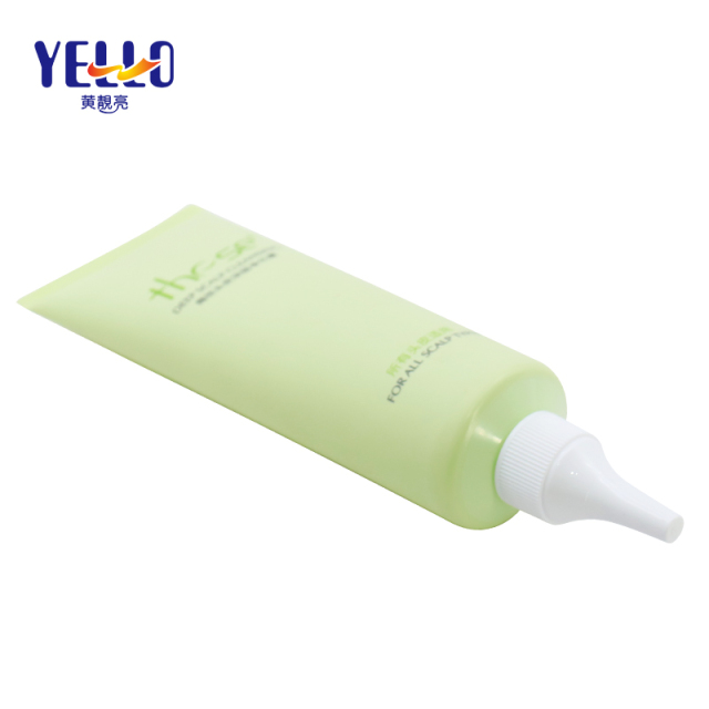 Fast Delivery Green Empty Plastic Squeeze Nozzle Tube For Hair Care