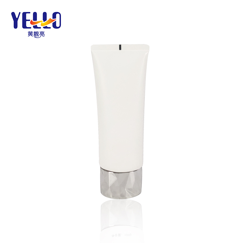 Oval PBL Tubes Empty SPF Sunscreen Soft Container Tube With Fancy Silver Cap