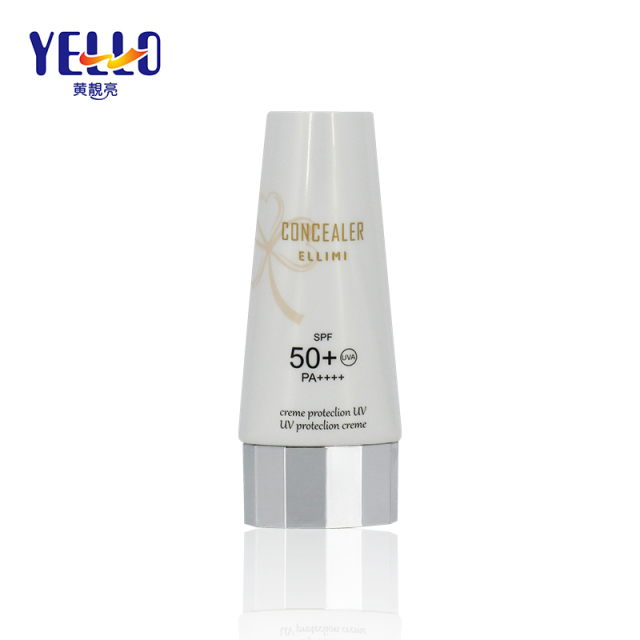 30g 50g Empty Plastic Sun Cream Lotion Cosmetic Squeeze Tubes With Silver Cap