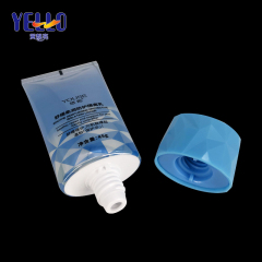 Factory Custoized Blue PE Plastic Cosmetic Container Sunscreen Cream Tube
