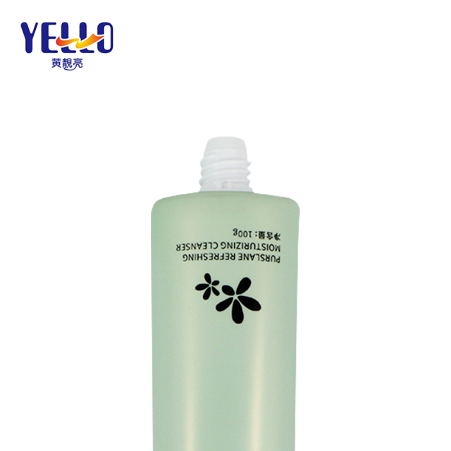 Green Oval Empty LDPE Plastic Cosmetic Tubes For Cream Or Lotion