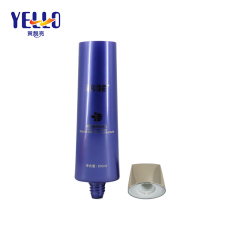 Wholesale 100ml Blue Flat Cosmetic Squeeze Cream Tubes For Facial Cleanser