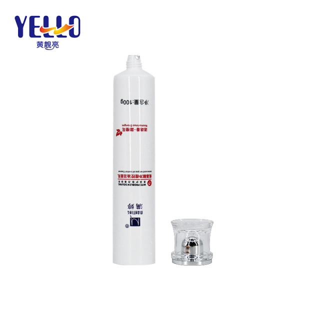 Skincare Packaging 100ml Plastic Lotion Tube With Acrylic Cap