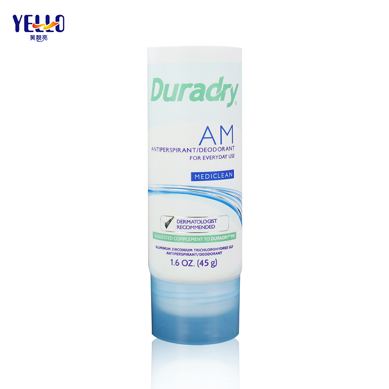 45g LDPE Round Cosmetic Packaging Squeeze Tubes For Deodorant