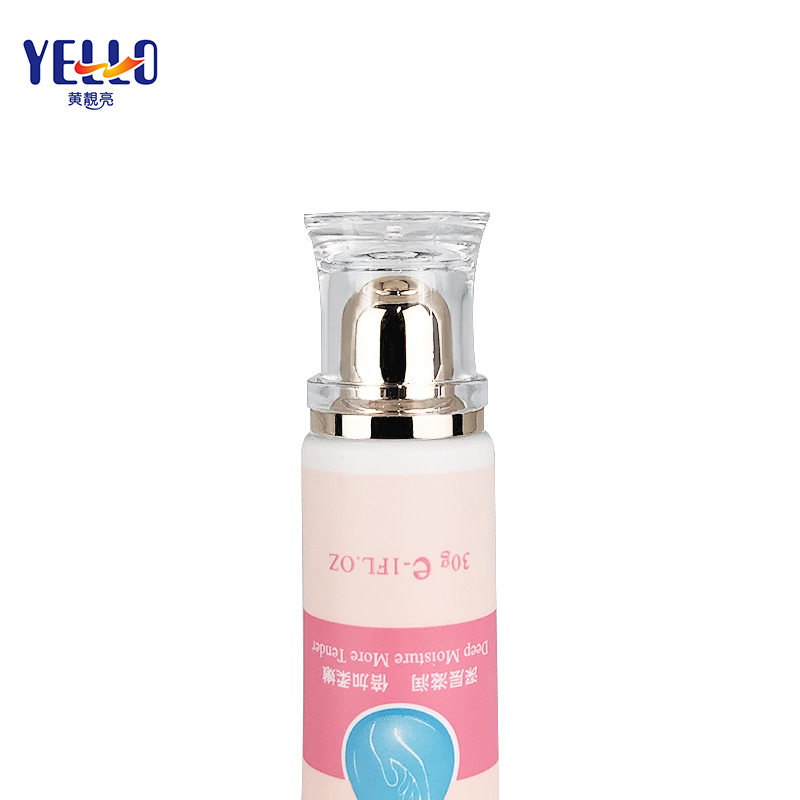 30g 1OZ Pink Matte Cosmetic Squeeze Nozzle Tube With Acrylic Cap