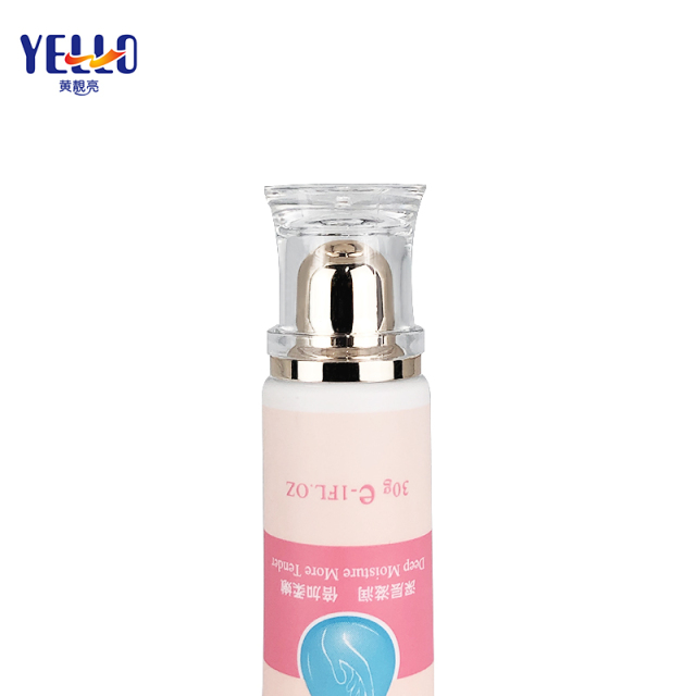 30g 1OZ Pink Matte Cosmetic Squeeze Nozzle Tube With Acrylic Cap