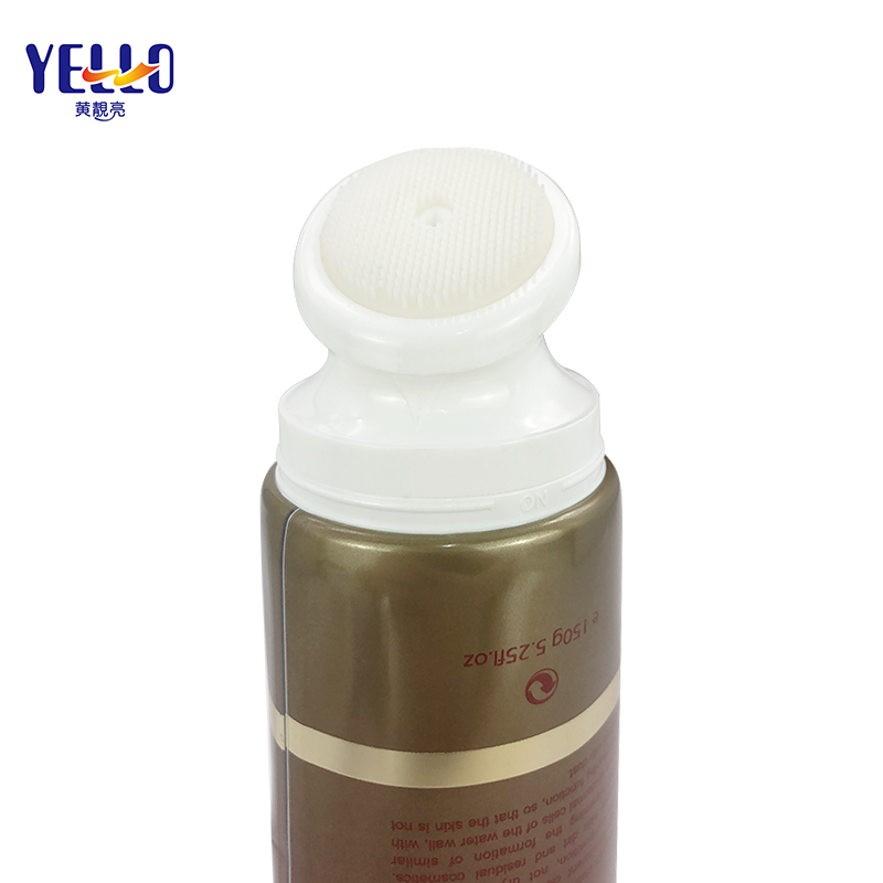 Laminated 150g Face Wash Cosmetic Squeeze Tube With Brush Applicator