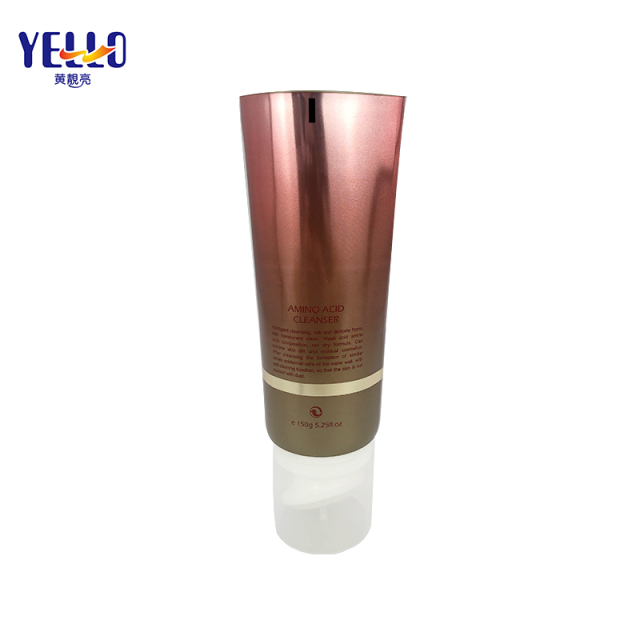 Laminated 150g Face Wash Cosmetic Squeeze Tube With Brush Applicator