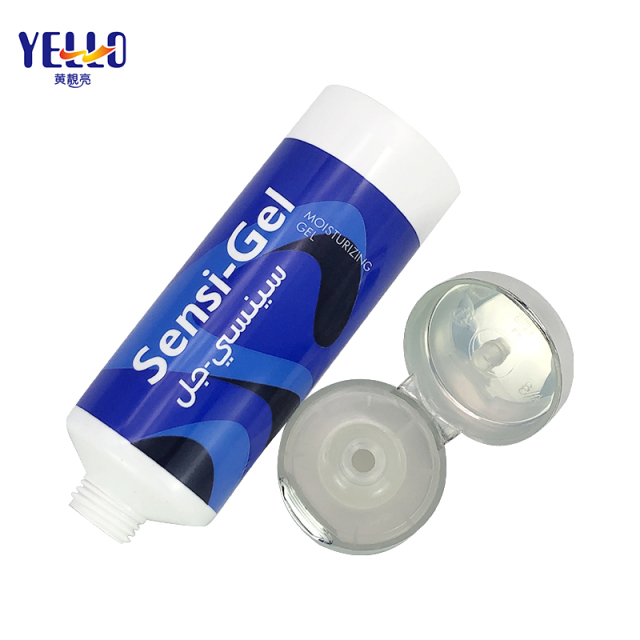 Custom 45ml Cosmetic Lotion Tubes Packaging Empty With Silver Flip Top Cap