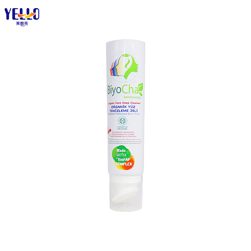 Custom 250ml Cosmetic Tubes Cream Squeeze Tube With Silicone Brush