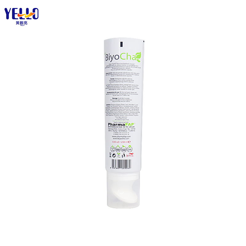 Custom 250ml Cosmetic Tubes Cream Squeeze Tube With Silicone Brush