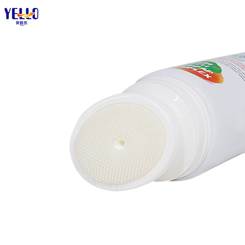 Custom 250ml Cosmetic Tubes Cream Squeeze Tube With Silicone Brush