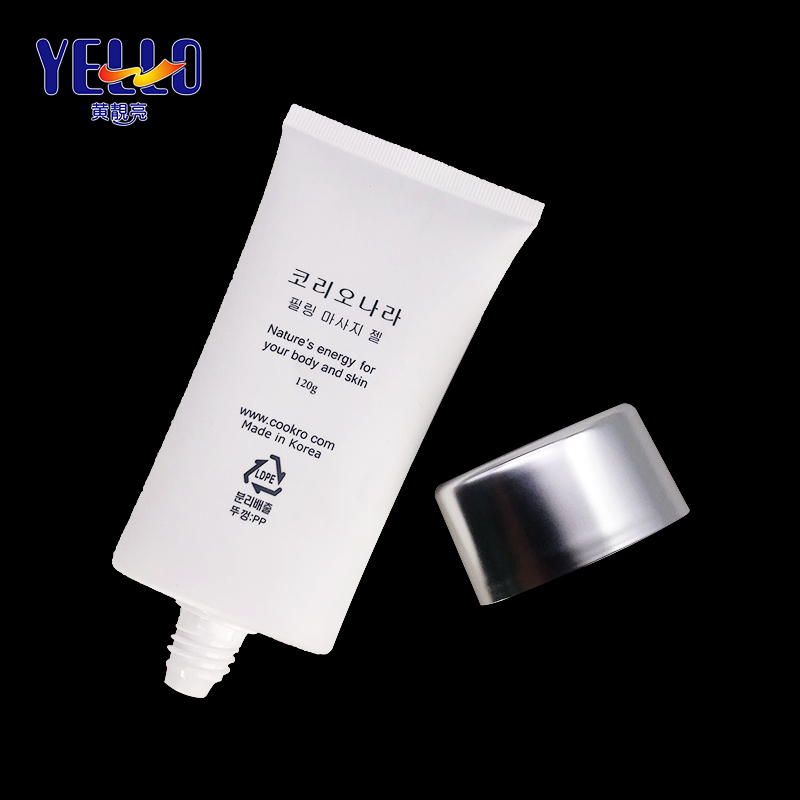 120ml 4 oz Refillable Squeeze Tube Packaging With Matte Silver Cap