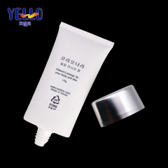 120ml 4 oz Refillable Squeeze Tube Packaging With Matte Silver Cap
