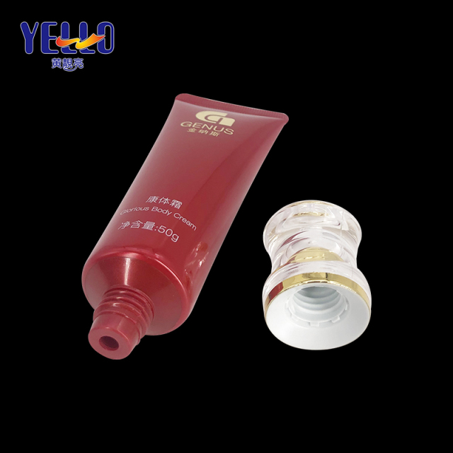 Red 50g Body Cream Tube Squeeze Tube Packaging For Cosmetics