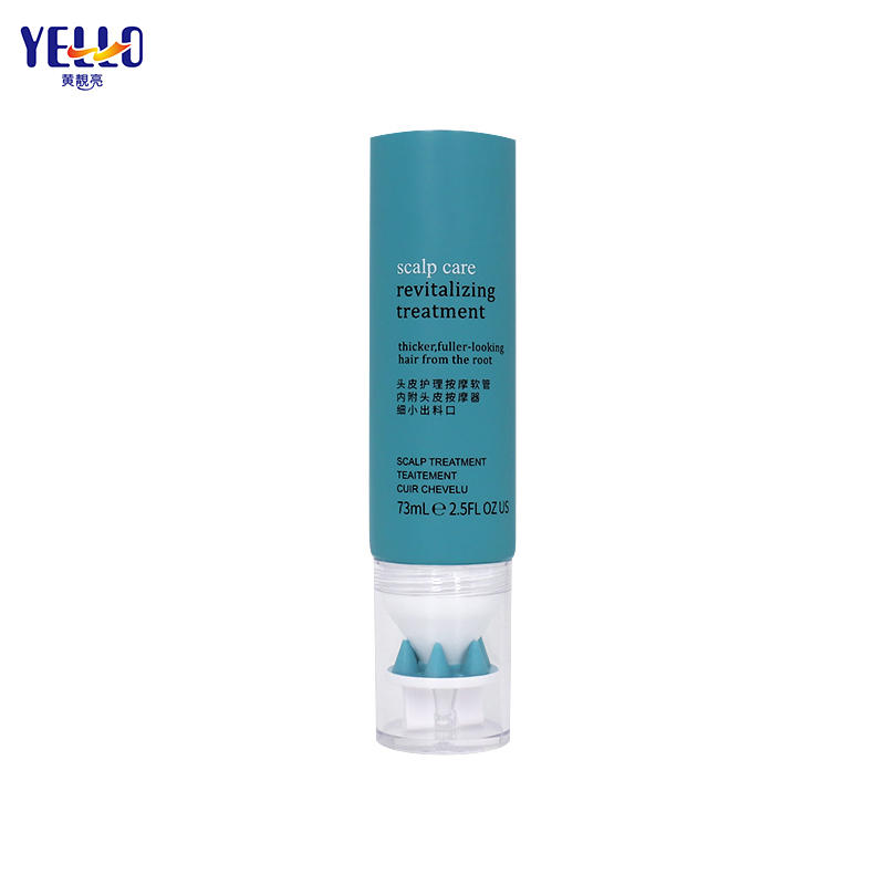 2.5 OZ Scalp Care Empty Squeeze Cosmetic Tube Packaging With Nozzle