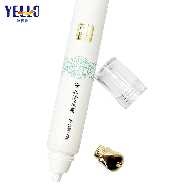 Massage Applicator White Empty Plastic Cosmetic Squeeze Tube 20ml